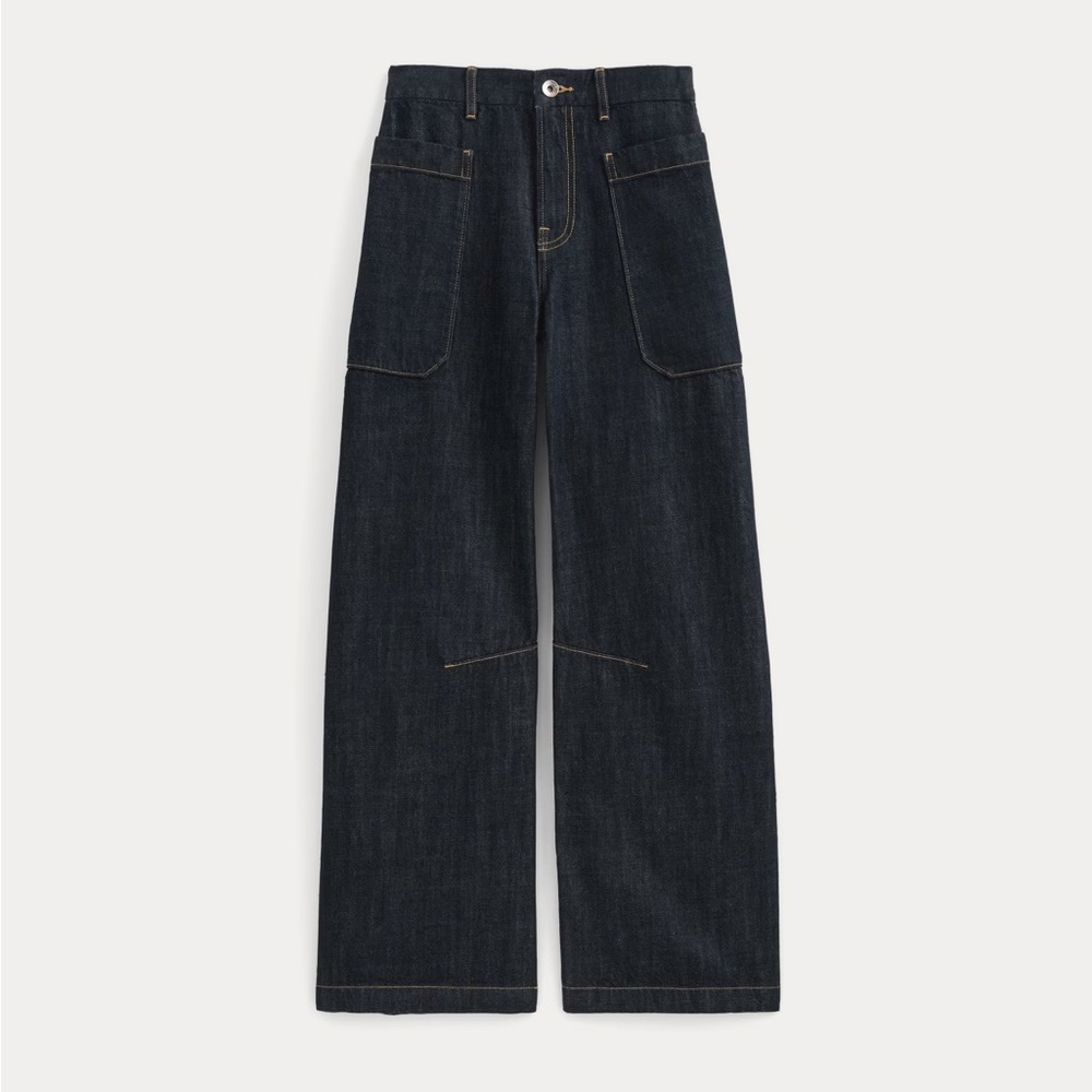 NWT Everlane The Gardener Pull-On Jean in Dark Indigo